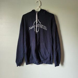 National Beta Club Hoodie Size Medium Unisex Navy Blue and Gray Pullover
